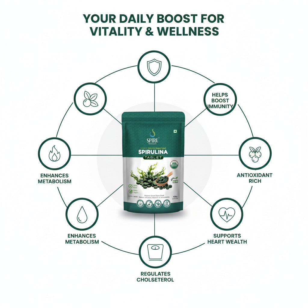 Natural Spirulina Tablets Pouch