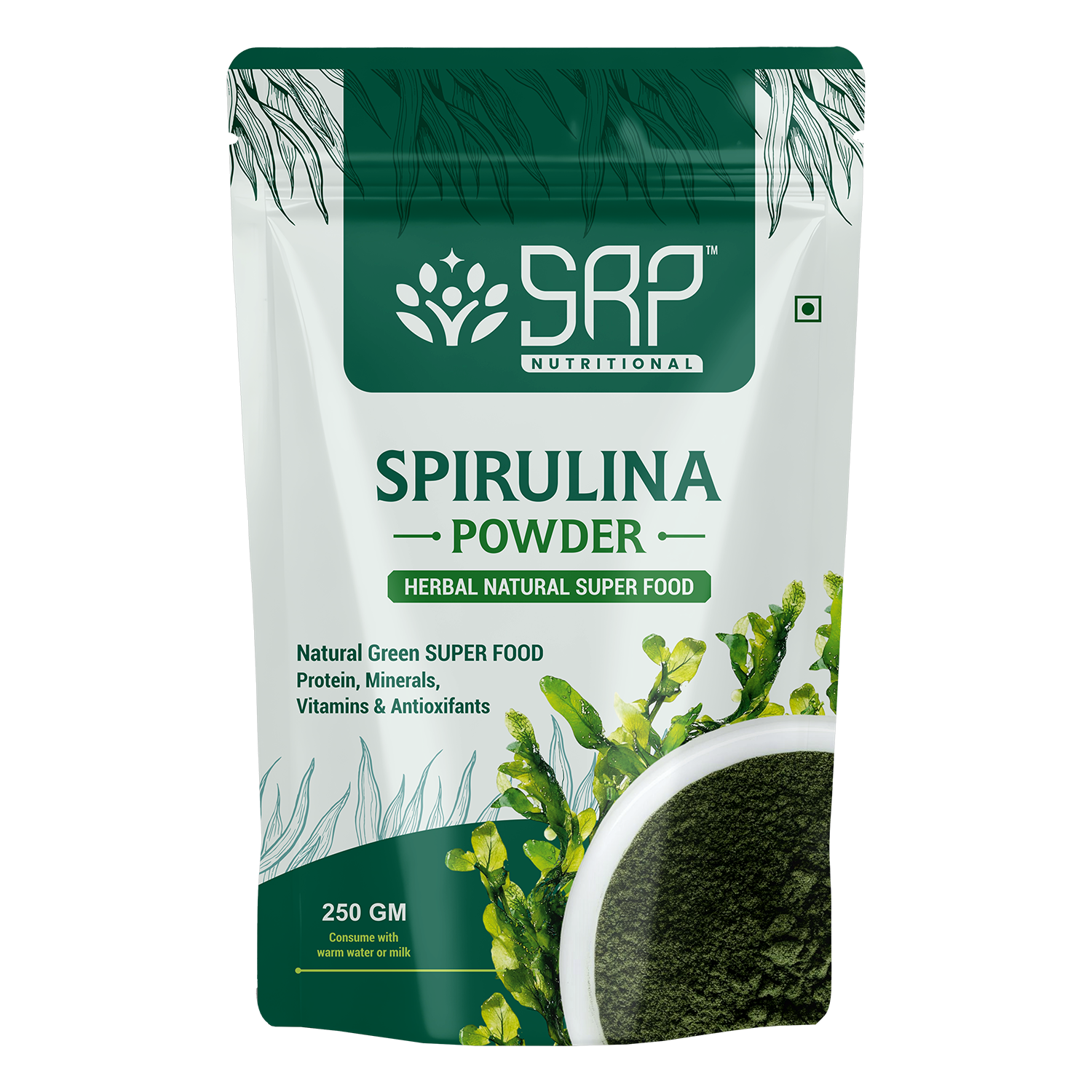 Spirulina Powder | 100% Pure Green Superfood | SRP Nutritional