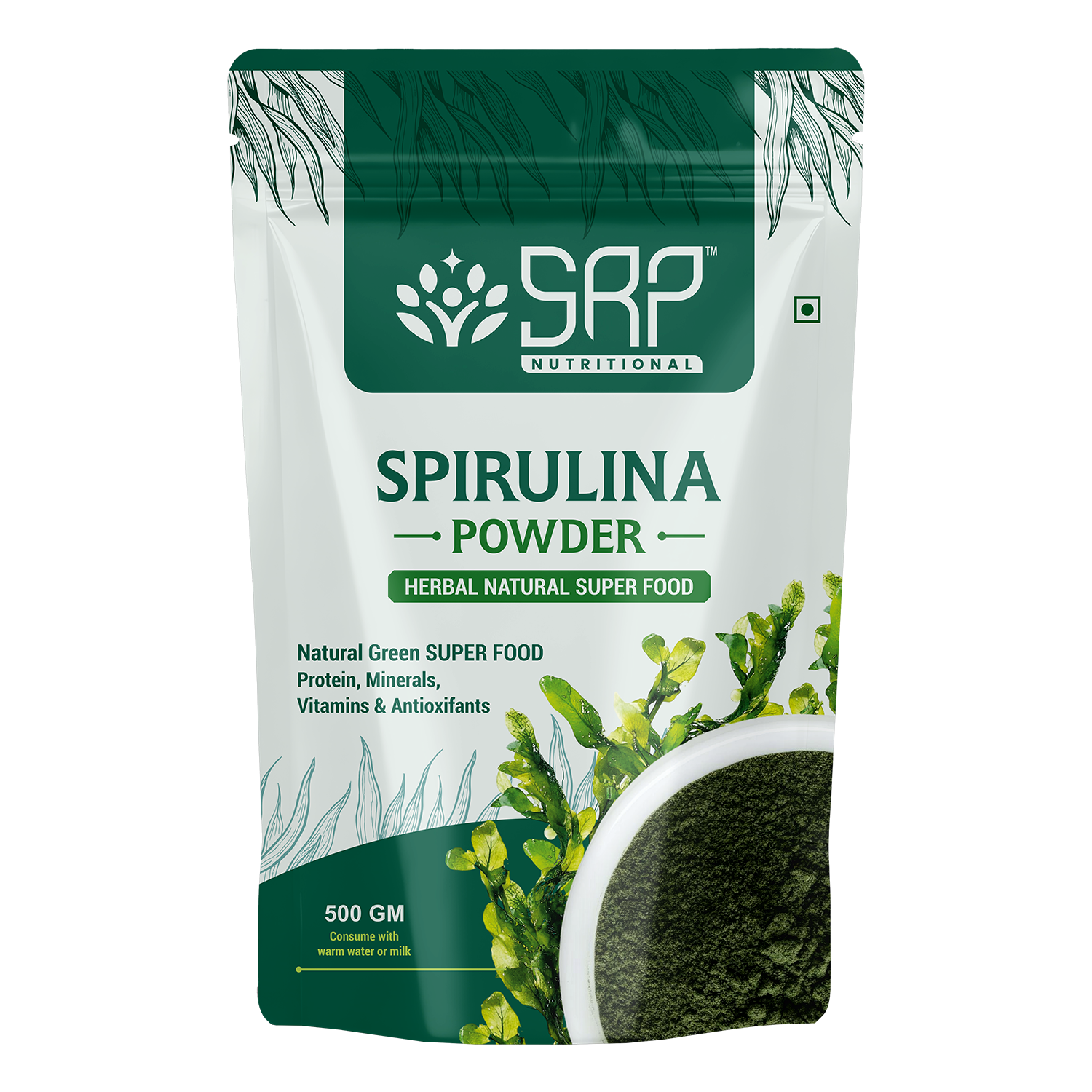 Spirulina Powder | 100% Pure Green Superfood | SRP Nutritional