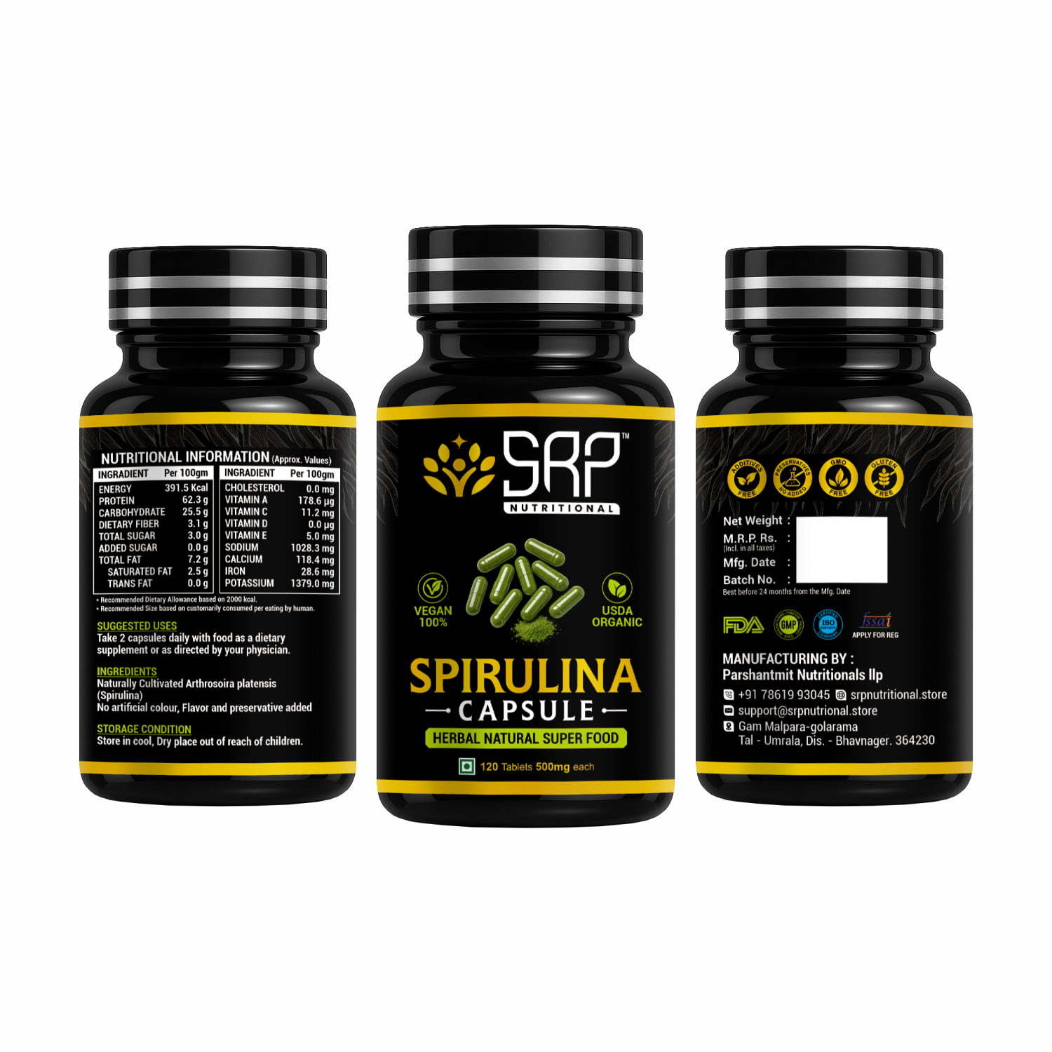 Spirulina Capsules | The Original Green Superfood for All-Day Vitality