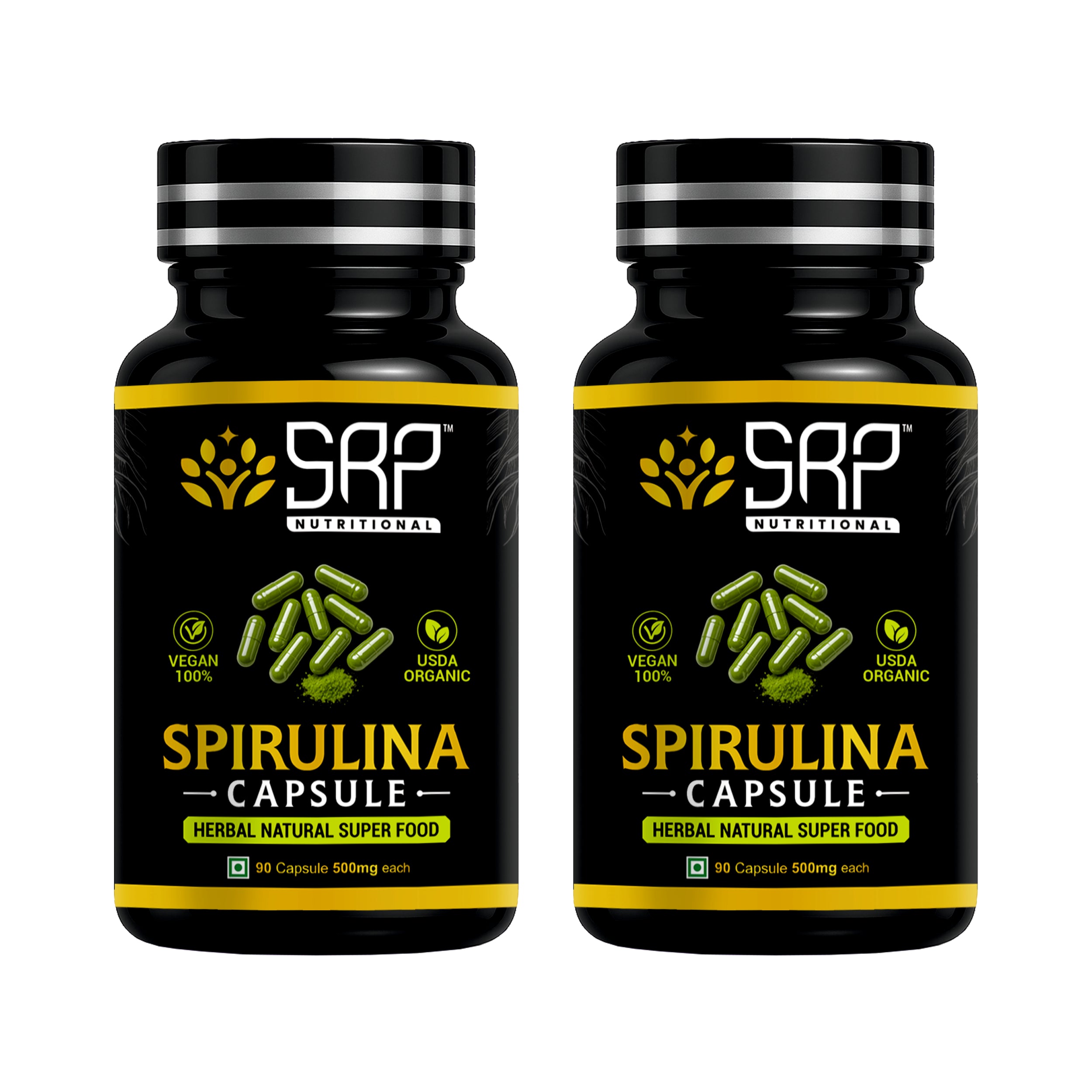 Spirulina Capsules | Original Green Superfood | SRP Nutritional