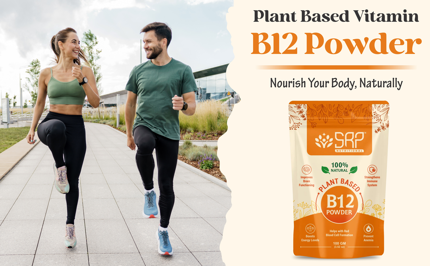 Plant-Based Vitamin B12 Powder | Natural & Vegan | SRP Nutritional