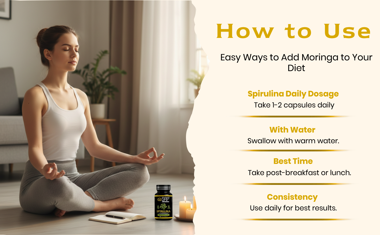 Spirulina Capsules | Original Green Superfood | SRP Nutritional