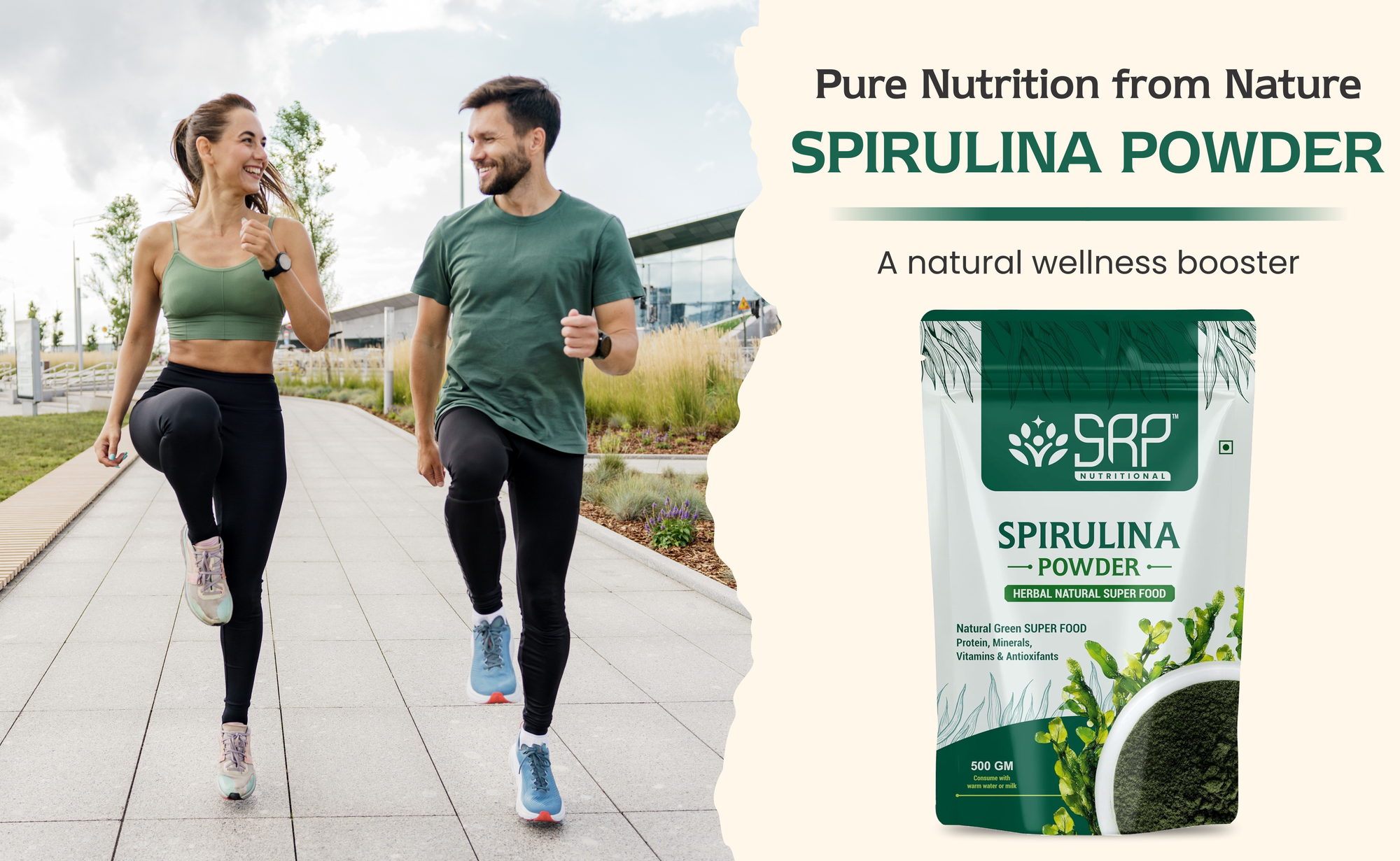Spirulina Powder | 100% Pure Green Superfood | SRP Nutritional
